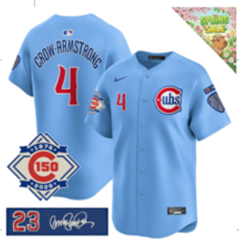 Men 2026 Chicago Cubs #4 Crow Armstrong blue Game Nike MLB Jersey 0408001